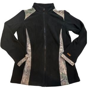 SHE Outdoor Black Camouflage Women's Zipper Jacket Size Large